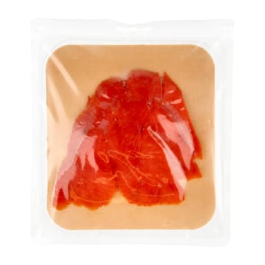 Cold-smoked fillet of red salmon