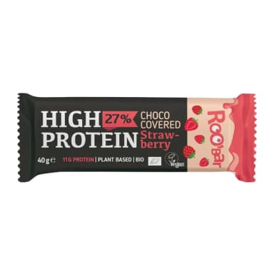 Baltyminis batonėlis su braškėmis STRAWBERRY, ekologiškas