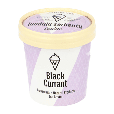Edible black currant-cherry ice cream