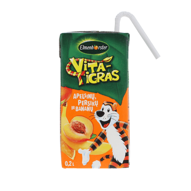 Juice drink ELMENHORSTER Vita Tiger, orange, peach and banana 200ml