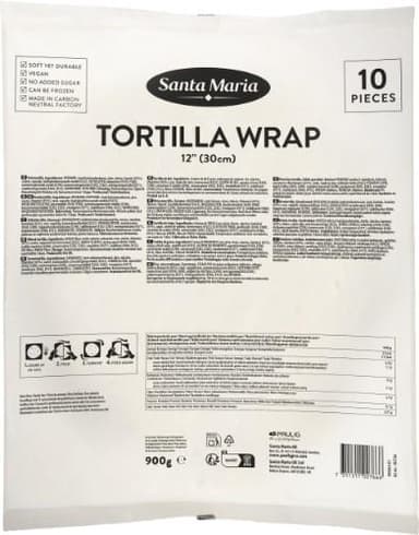 Wheat TORTILLA Wrap 12", 900 g
