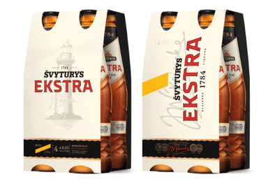 Beer ŠVYTURYS Ekstra, 5,2%, 4 x 0,5 l, bottle