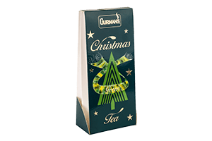 Green Christmas tea in a cardboard box GURMAN'S 80g
