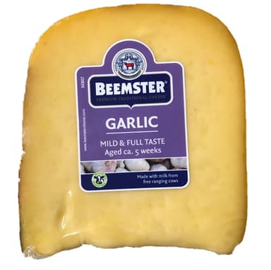 Semi hard cheese BEEMSTER, with garlic, aged for 5 weeks, 250 g