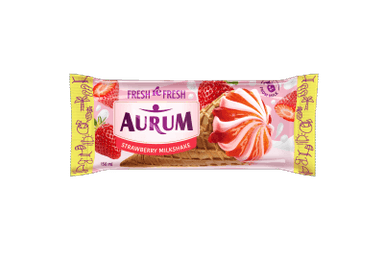 Strawberry-flavored ice cream with tropical fruit filling AURUM 150ml