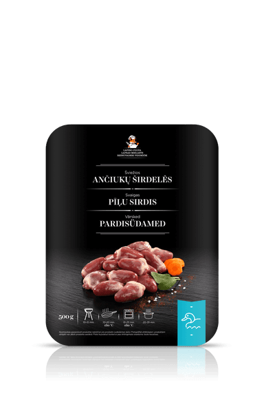 Šviežios ančiukų širdelės, 500 g