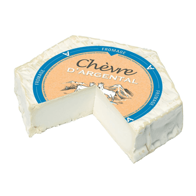 Goat milk cheese CHEVRE D'ARGENTAL, aged 14 days.