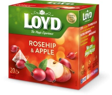 Fruity tea LOYD, apple flavor, with rosehips, 20 x 2g