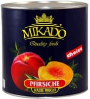 Peach halves MIKADO, 2.5 kg / 1.5 kg