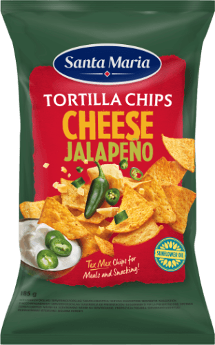 Tortilla Chips SANTA MARIA, Cheese & Jalapeno, 185 g