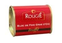 Block of goose foie gras, with truffels, tin, 145 g