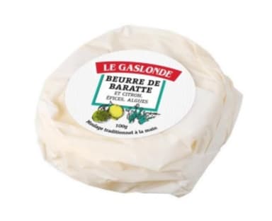 Butter LE GASLONDE, shaped by hand, 82%, with lemon spice