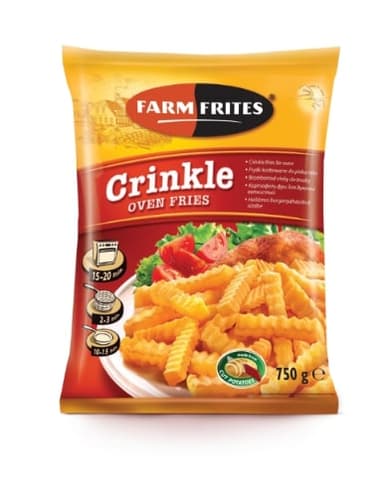 Frozen fries OVEN CRINCLE, for parching, 750 g