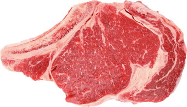 Frozen RIB STEAK with bone (matured beef) ~400 g