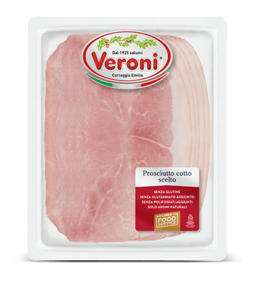 Cooked pork ham VERONI prosciutto cotto, sliced, 250 g