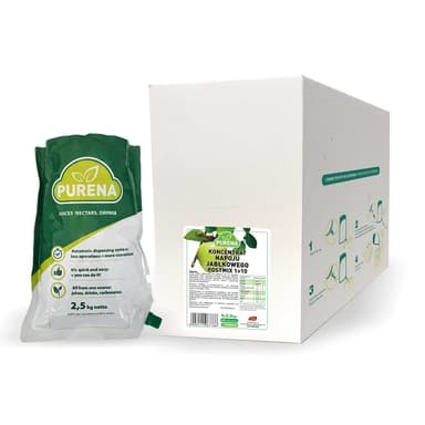 Apple drink concentrate with sweeteners PURENA, 100%, 4x2,5 kg