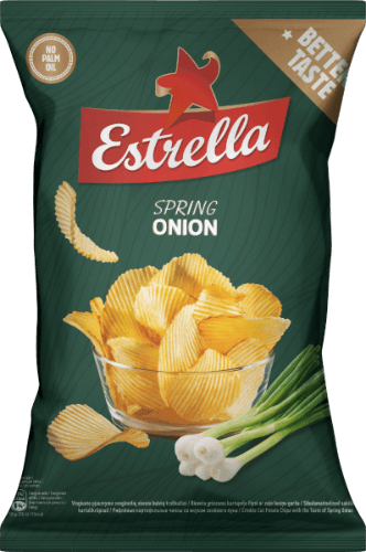 Traškučiai ESTRELLA, sultingų svogūnėlių skonio, 130 g