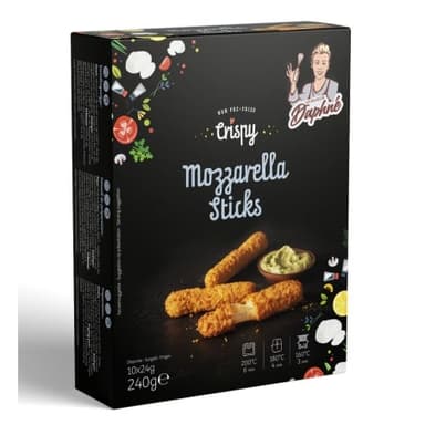 Šaldytas mocarelos užkandis, CRISPY, 240 g (TSF)