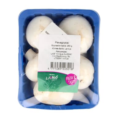 Meadow mushrooms, white, 25-45 mm.