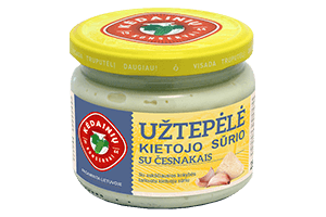 KĖDAINIŲ kietojo sūrio užtepėlė su česnakais, 280 g