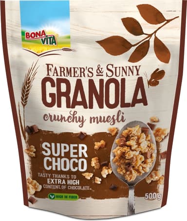 Granola BONA VITA, su šokoladu, 500 g