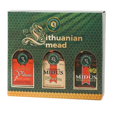 Suvenyrinis midaus gėrimų rinkinys, 6 x 0,04 l, 12%