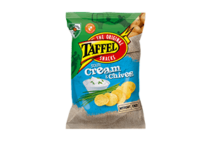 Bulvių traškučiai ŽALGIRIS TAFFEL SOURCREAM & CHIVES 130g