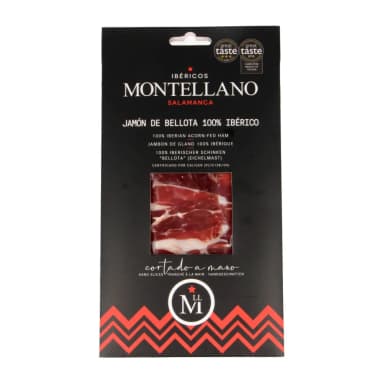 Cured Ibérico de Bellota 100% pork ham, hand-sliced