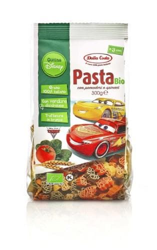 Ekologiški makaronai DALLA COSTA, vaikams, mašinos, spalvoti, 300 g LT-EKO-001