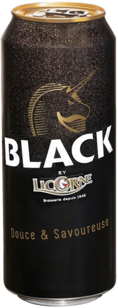 Alus LICORNE BLACK, tamsusis, 6 %, 0,5 l, skardinė D