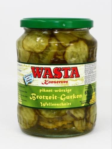 Marinated gherkins in slices, 670/360g