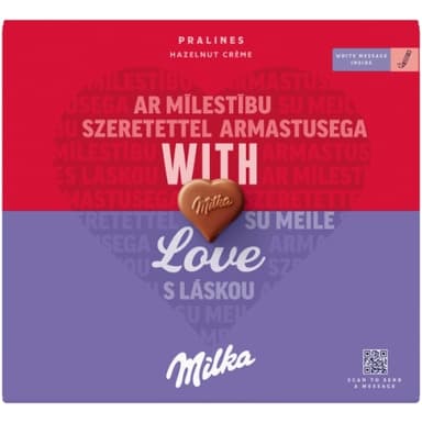 Milk chocolate candies MILKA, with hazelnut filling, 110 g