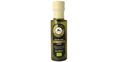 Extra virgin olive oil with garlic, organic