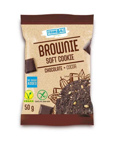 Vegan brownie cookie FRANK&OLI, with cocoa, 50g