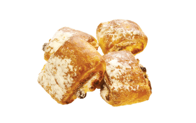 Bandelės su varške ir razinomis 200g