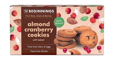 Almond cookies with cranberries