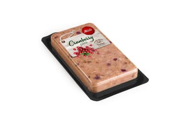 Virtas kiaulienos paštetas, su spanguolėmis, I rūšis, 150 g