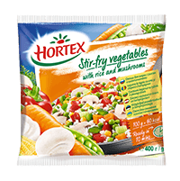 Frozen vegetable mix for frying with rice and mushrooms HORTEX, 400 g