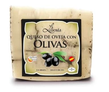 Kietasis avių pieno sūris LA LEYENDA, su alyvuogėmis, brandintas 5 mėn., 150 g