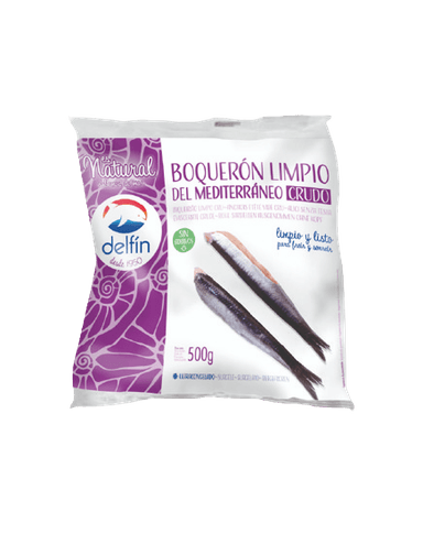 Frozen anchovies, gutted, headless 500g