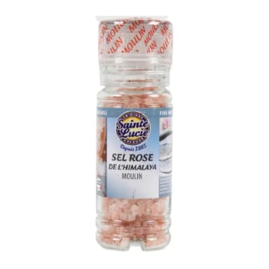 Himalayan pink salt, in a grinder