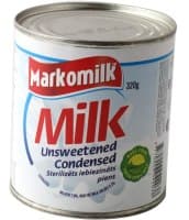Unsweetened evaporated milk, sterilized, 7,8%, 320 g