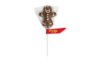 Milk chocolate figure on a stick - GINGERBREAD BOY 20g