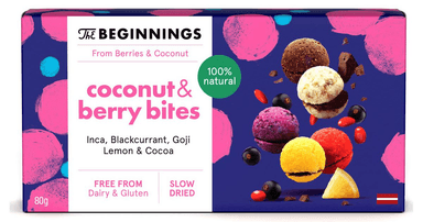 Coconut cookies with berries