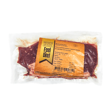 Dry matured beef steak New York strip, ~300g