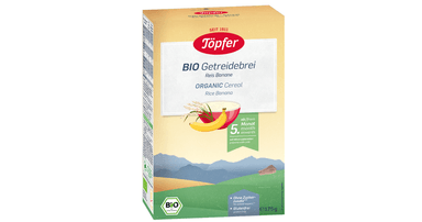 Ryžių košė su bananais kūdikiams nuo 5 mėn., ekologiška