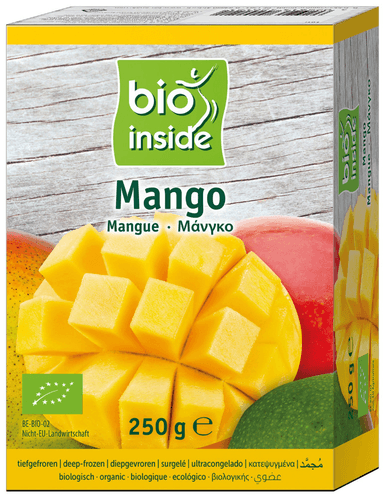 Frozen mango chunks, organic
