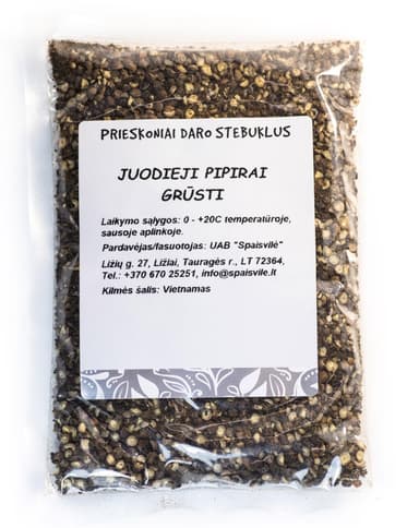Juodieji pipirai, grūsti, 500g