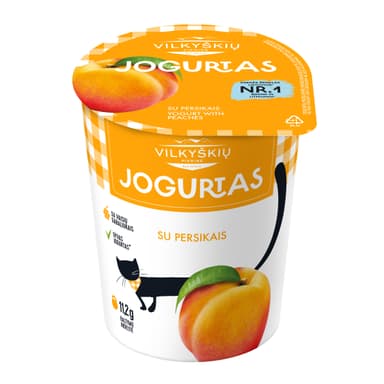 Yogurt VILKYSKIU, with peaches, 3,6 % fat, 350 g