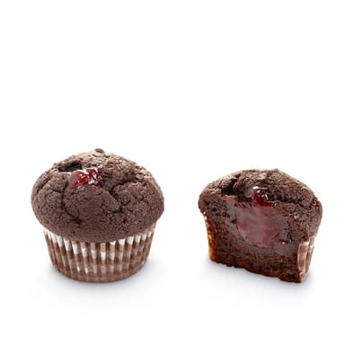 Keksas LES TULIPES Mini, šokoladinis su braškių džemo įdaru, amerikietiška, 28g x 80 vnt ,21490